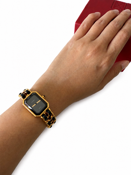 Vintage Chanel Small Premier Watch 24K Gold Hardware