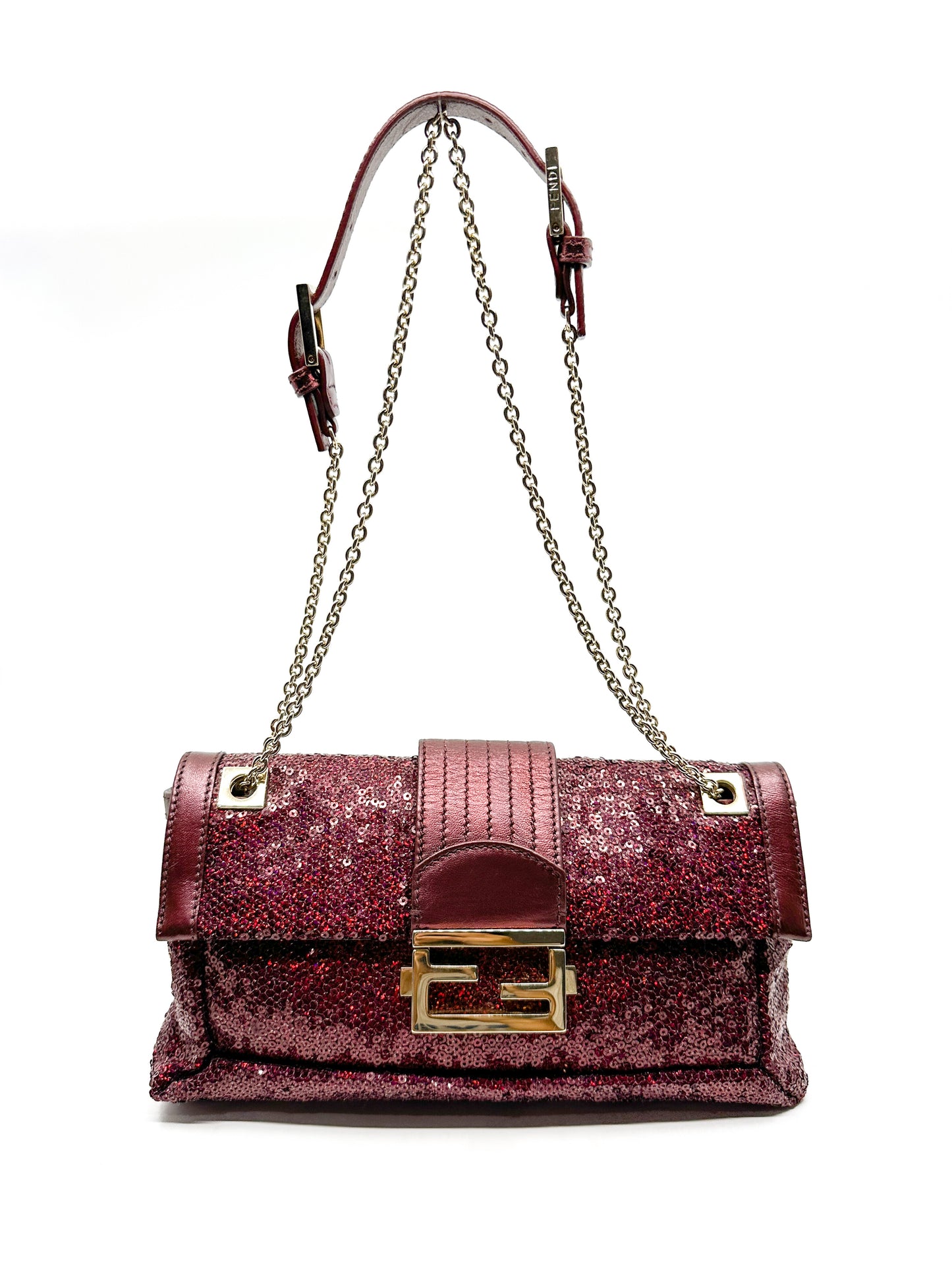 Rare Fendi Baguette in Red Sequin