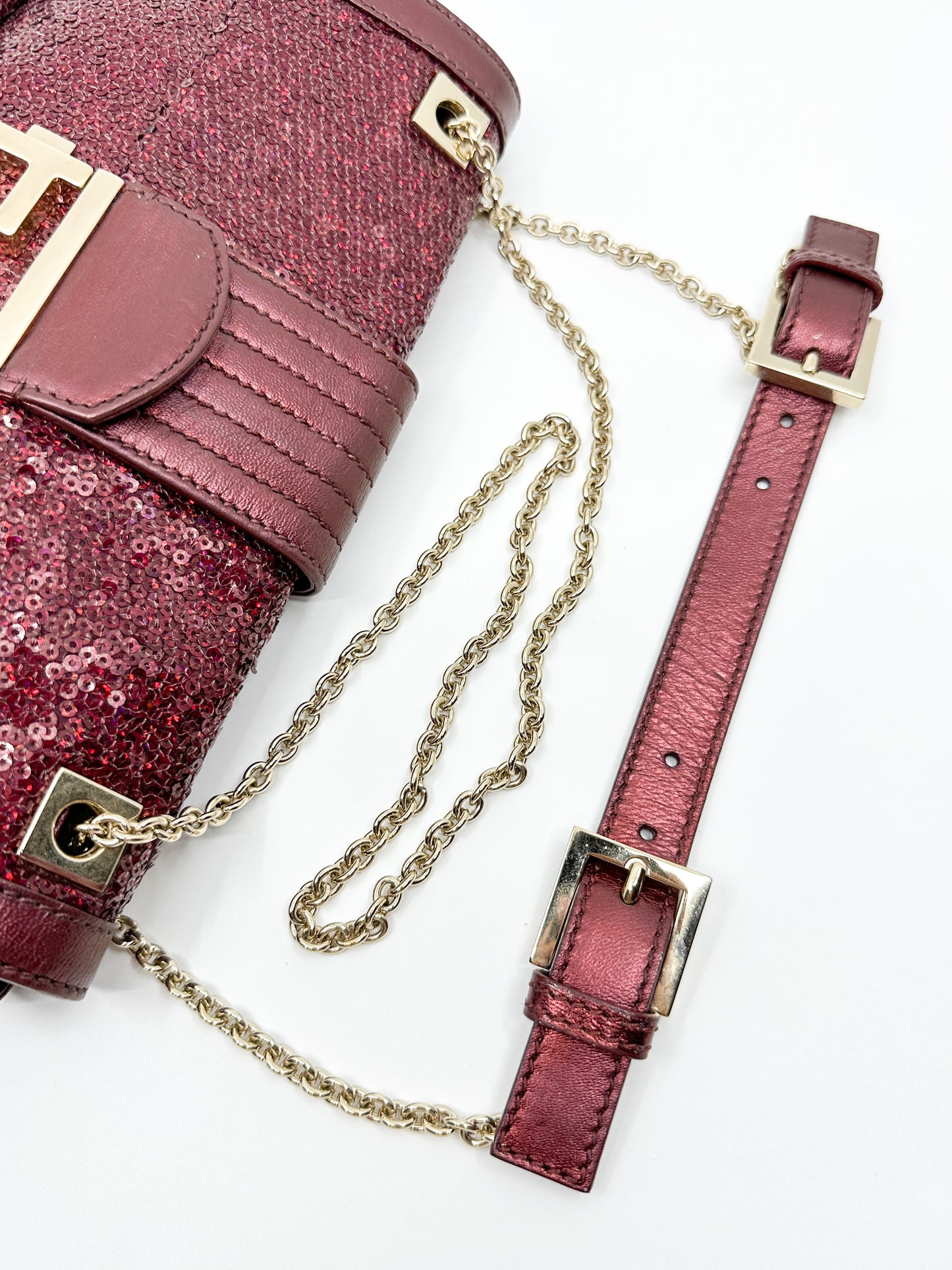 Rare Fendi Baguette in Red Sequin