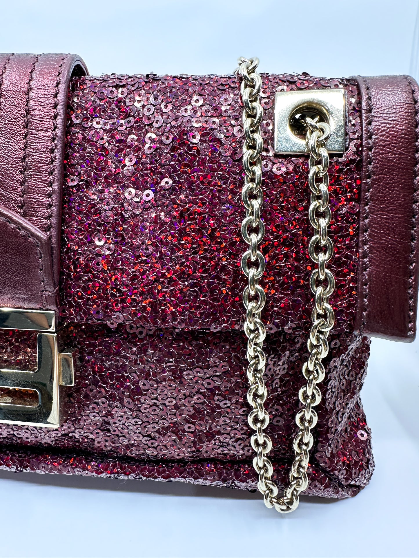 Rare Fendi Baguette in Red Sequin