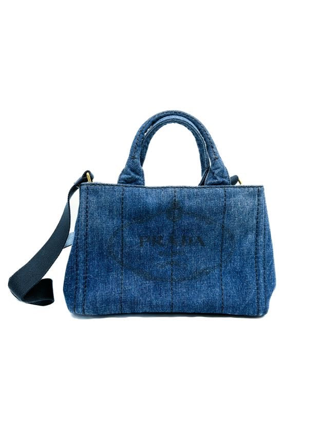 Prada Small Canapa in Denim