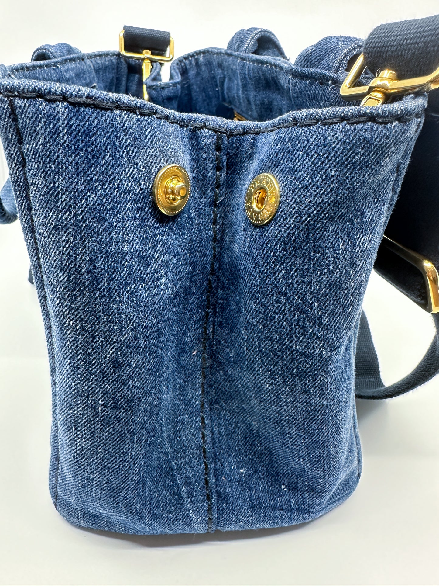 Prada Small Canapa in Denim