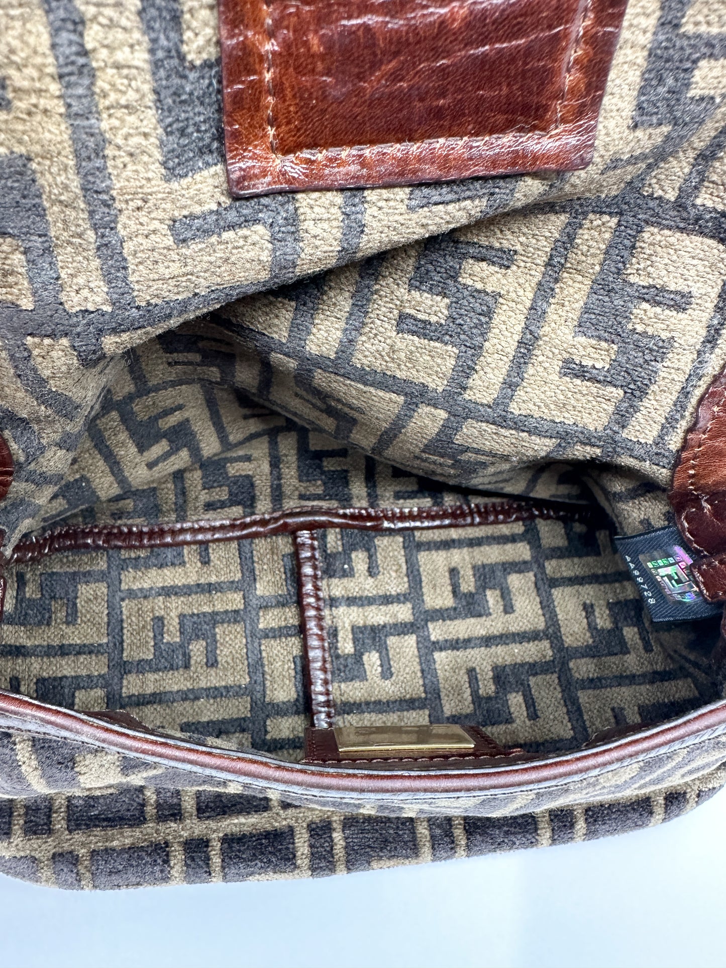 Fendi Mini Velvet in Brown Zucca