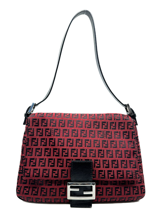 Fendi Mamma Baguette in Red Zucchino