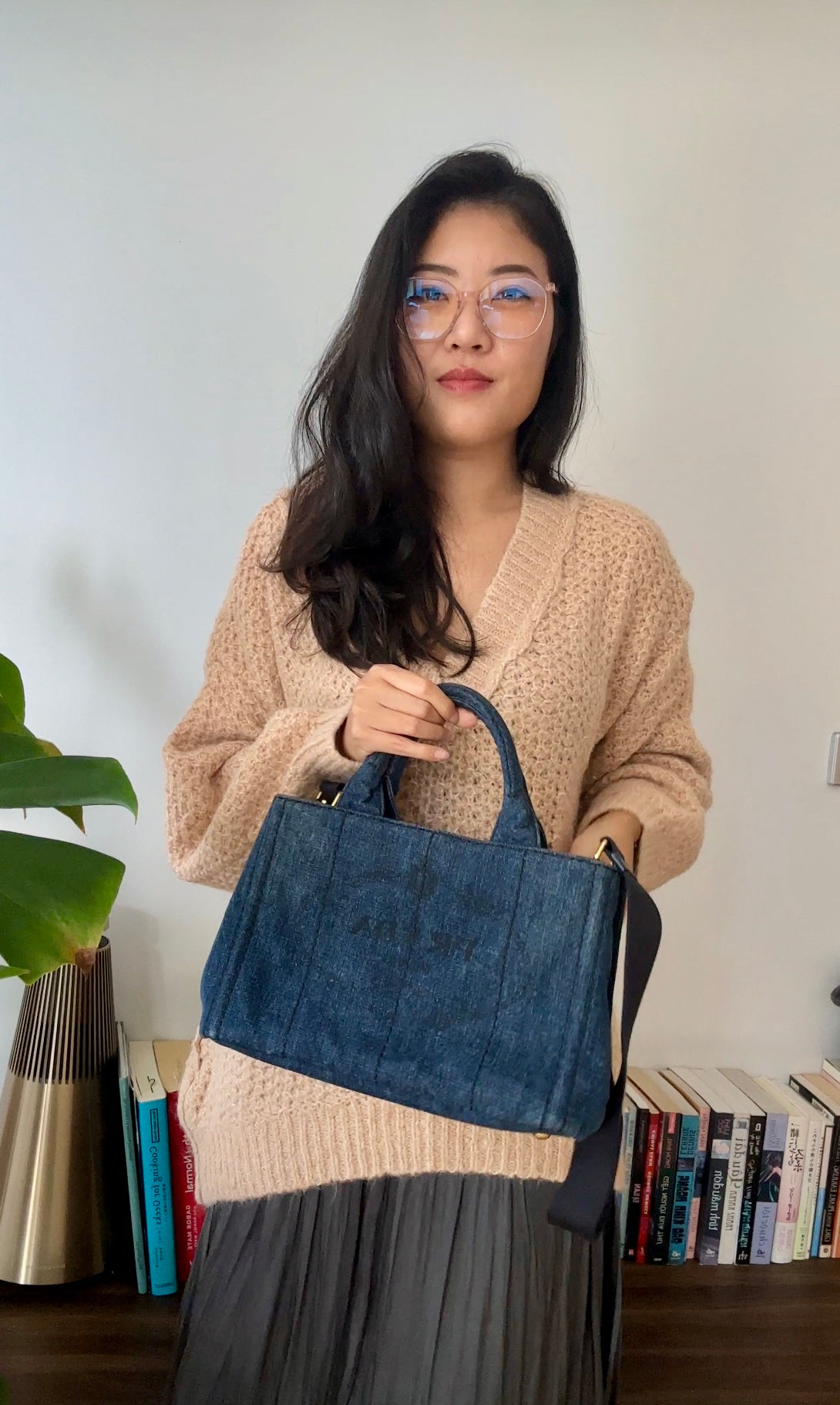 Prada Small Canapa in Denim