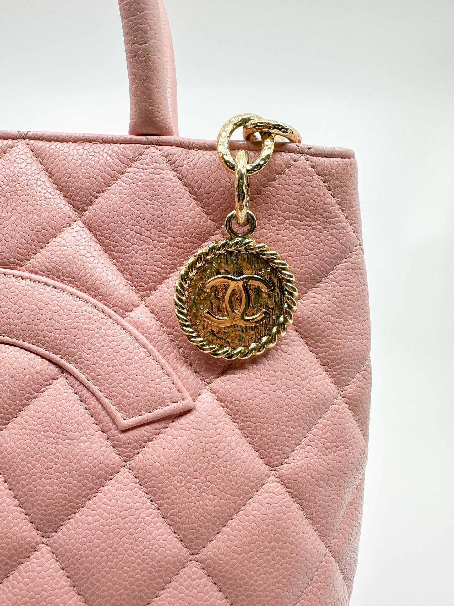 Chanel Medallion Tote in Sakura Pink (Rare Color)