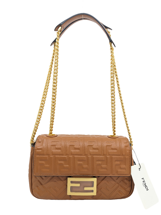 Fendi Baguette Chain Midi Caramel