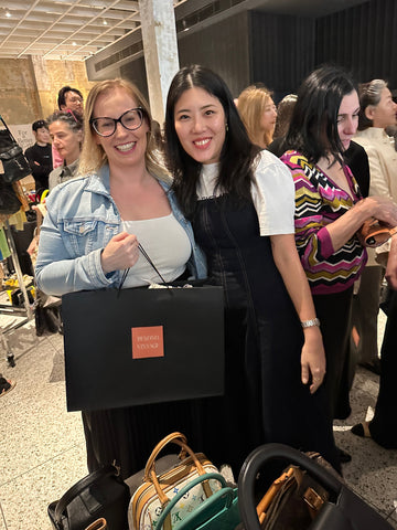 Photo showing the store owner and customer in the pop up event