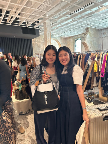 Photo showing the store owner and customer in the pop up event