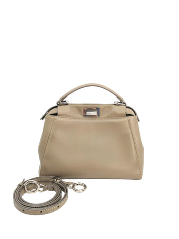 Fendi Mini Peekaboo in Grey Taupe