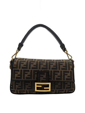 Fendi Baguette Medium Canvas Gold Hardware