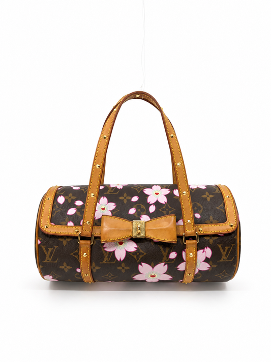 Rare Vintage Louise Vuitton x Murakami Sakura Papillon Gold Hardware