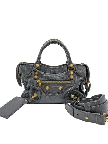 Balenciaga City Edge Mini Dark Grey GHW
