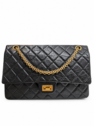 Chanel Reissue 226 Black Aged Calfskin Gold Hardware