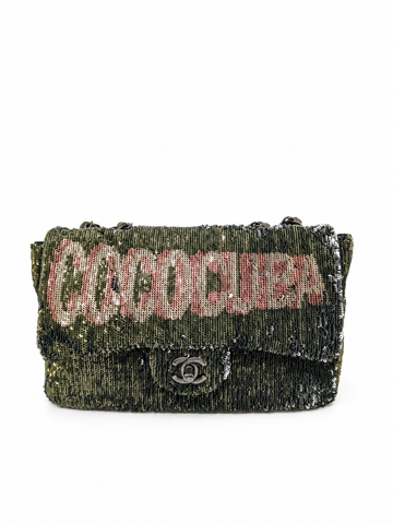 Chanel Coco Cuba Sequins Medium Flap Ruthenium Hardware
