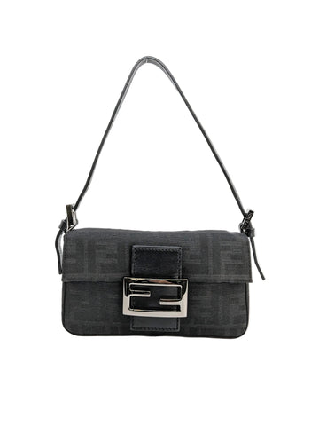Vintage Fendi Baguette in Black Zucca