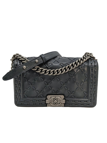 Chanel Boy Wild Stitch Medium Silver Hardware