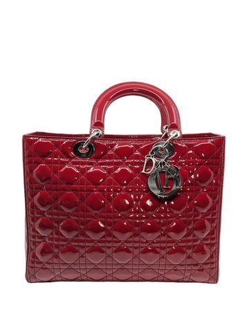 Dior Lady Medium Cherry Red SHW