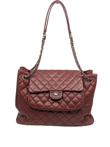 Chanel Burgundy Caviar XXL Airport Tote