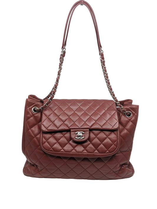 Chanel Burgundy Caviar XXL Airport Tote