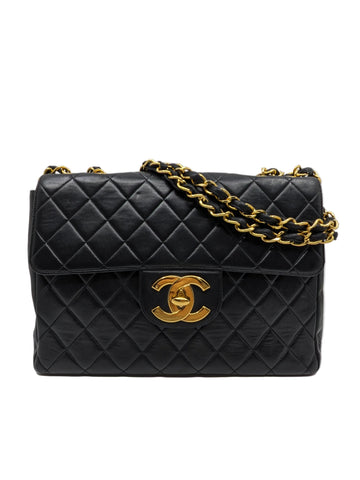 Vintage Chanel Jumbo Single Flap 24K Gold Hardware
