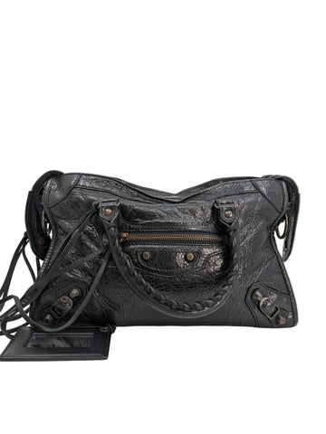 Balenciaga City Small Black Brass Hardware