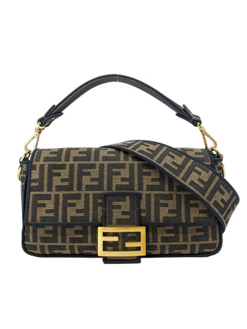 Fendi Baguette Medium Canvas Gold Hardware