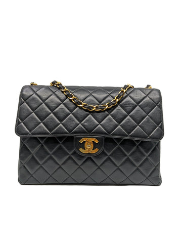 Rare Vintage Chanel Classic Flap Jumbo 24K Gold Hardware