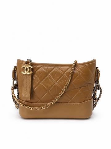 Chanel Small Gabrielle Hobo Bag in Camel Leather