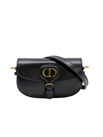 Brand New Dior Mini Bobby East West Black Calfskin Gold Hardware