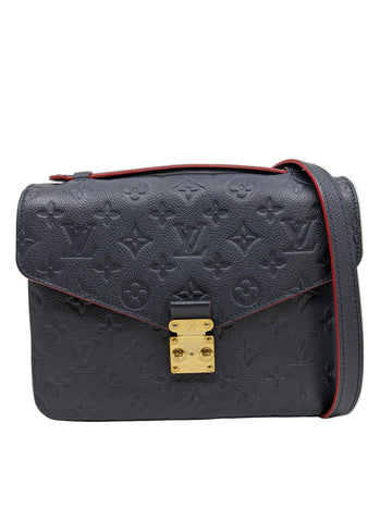 Louise Vuitton Pochette Metis Navy Gold Hardware