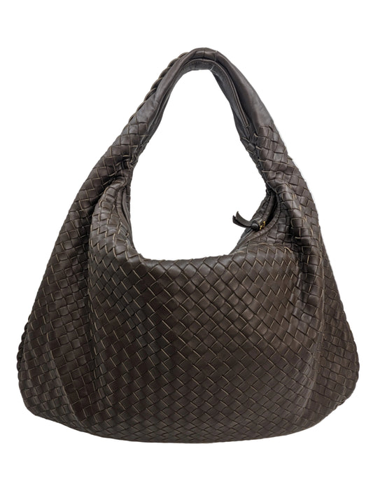 Vintage Bottega Veneta Intrecciato Hobo in Dark Brown