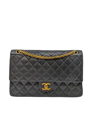 Rare Vintage Chanel CF Medium 24K Gold Hardware Lambskin Pre Series Era