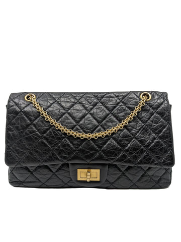 Chanel Reissue 2.55 Jumbo (277) Black Aged Calfskin