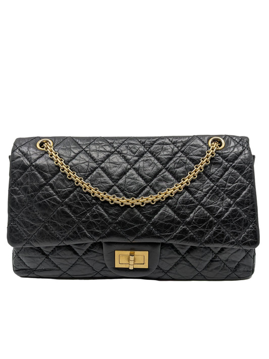 Chanel Reissue 2.55 Jumbo (277) Black Aged Calfskin