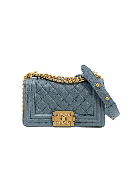 Chanel Small Boy Bag Caviar Gold Hardware