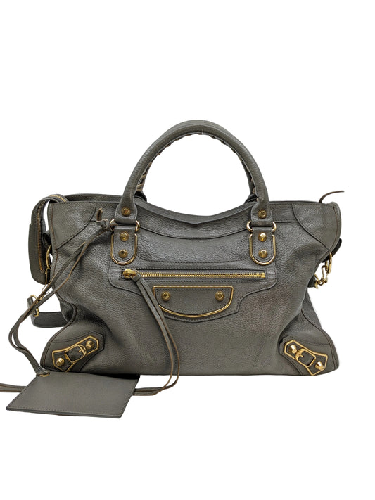 Balenciaga Medium City Dark Grey Gold Hardware