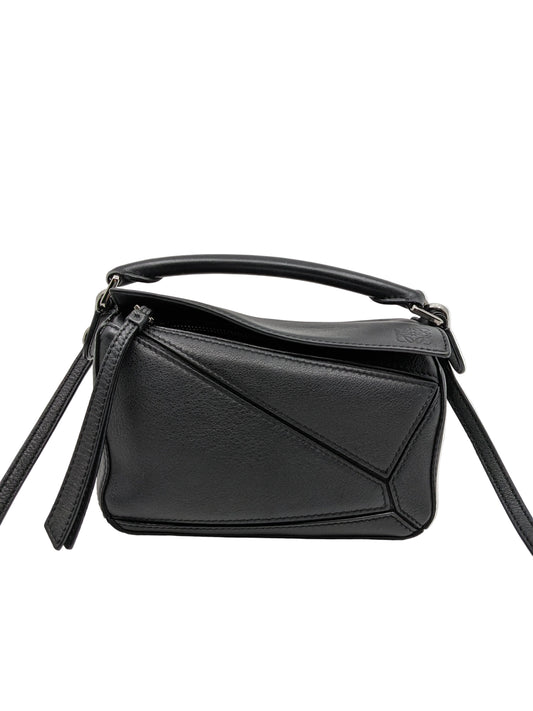 Loewe Puzzle Mini Black Silver Hardware