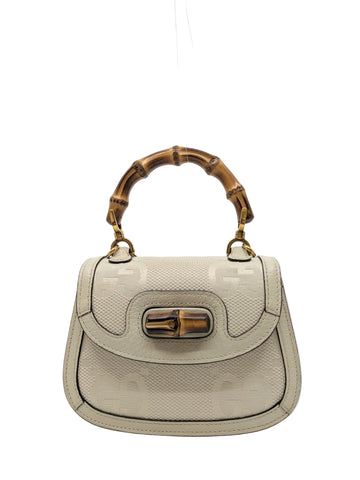 Gucci Mini Bamboo 1947 in Off-White Canvas