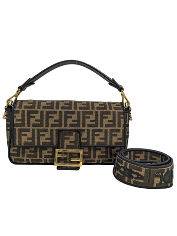 Fendi Baguette Medium Canvas Gold Hardware