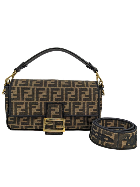 Fendi Baguette Medium Canvas Gold Hardware