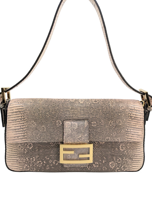 Fendi Baguette Medium Exotic Leather Gold Hardware