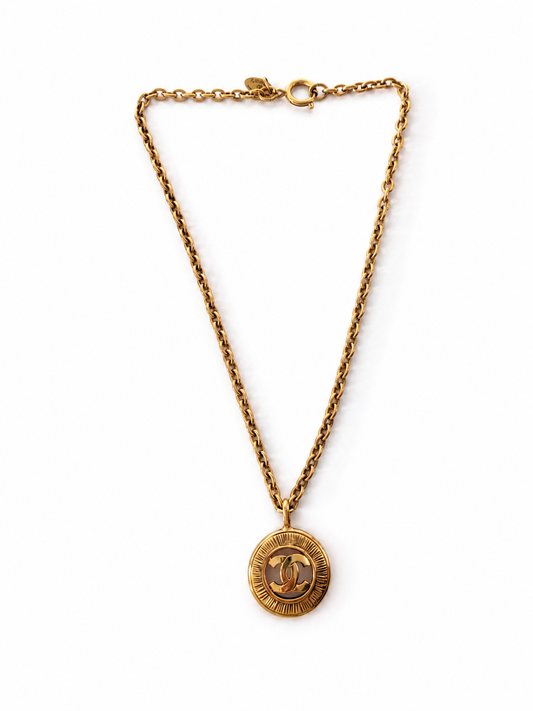 Chanel Vintage Classic Round Coco Necklace