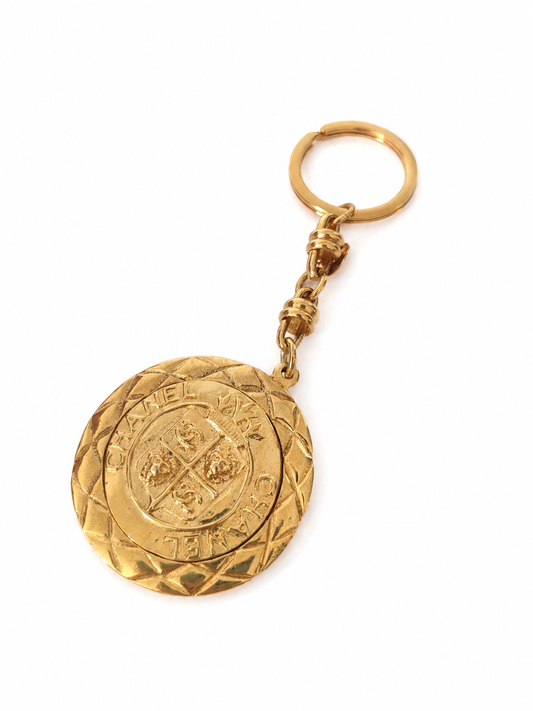 Vintage Chanel Matelasse Key Chain/ Bag Charm