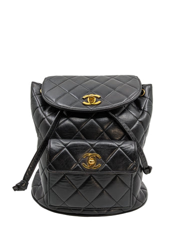 Rare Vintage Chanel Small Duma Backpack 24K Gold Hardware